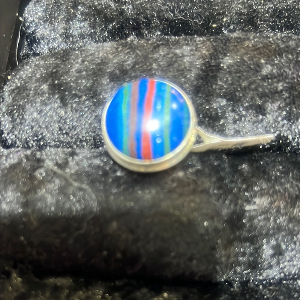 Colorful Striped Round Pendant